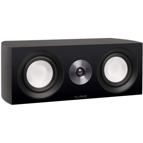 High Performance 2-Way Center Channel Speaker for Enhanced Dialogue and Vocals in Home Theater Surround Sound Systems - Black Ash (XL8C)