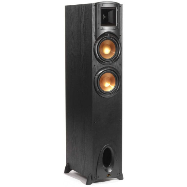 Black Label F-200 Floorstanding Speaker with Proprietary Horn Technology, Dual 6.5” High-Output Woofers, with Room-Filling Sound in Black