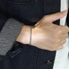  3 Pcs Basic Stainless Steel Wheat Chain Braclet Wristband Jewelry for Men Boys,7.4/8.2/9 Inches