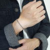  3 Pcs Basic Stainless Steel Wheat Chain Braclet Wristband Jewelry for Men Boys,7.4/8.2/9 Inches