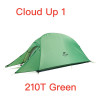 Naturehike Cloud Up Serie 123 Upgraded Camping Tent Waterproof Outdoor Hiking TENT 20D 210T Nylon Backpacking Tent with Free Mat