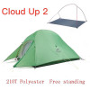 Naturehike Cloud Up Serie 123 Upgraded Camping Tent Waterproof Outdoor Hiking TENT 20D 210T Nylon Backpacking Tent with Free Mat