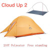 Naturehike Cloud Up Serie 123 Upgraded Camping Tent Waterproof Outdoor Hiking TENT 20D 210T Nylon Backpacking Tent with Free Mat